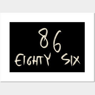 Hand Drawn Letter Number 86 Eighty Six Posters and Art